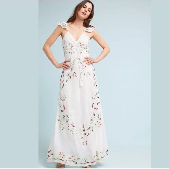 NWT Anthropologie Quintana Dress in White - Picture 3 of 7